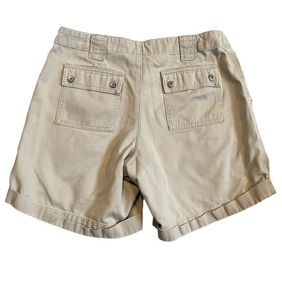 Vintage Liz Claiborne khaki mid rise cargo utility shorts size 8 - Picture 5 of 9